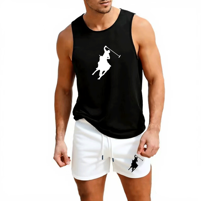 Outdoor Sports - European Men Summer Vest and Shorts