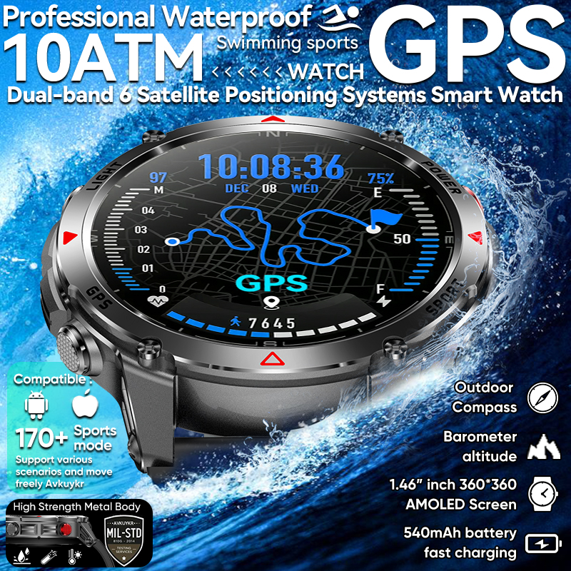 Outdoor Sport Smart Watch - T-Rex 3 Pro Military Grade AGPS