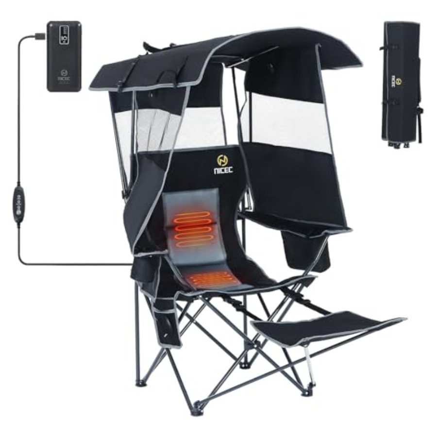 Chair with Canopy, Heated Camp - Outdoor Sports Umbrella reseña y precio