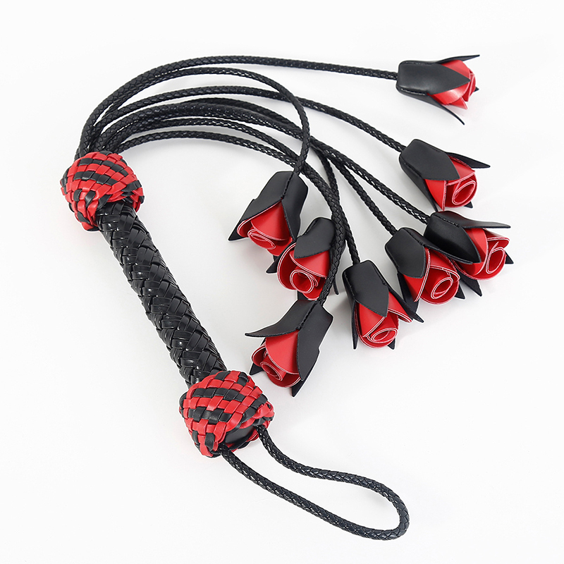 64.5cm Leather Handle Rose Top - Riding Crop Dressage reseña y precio