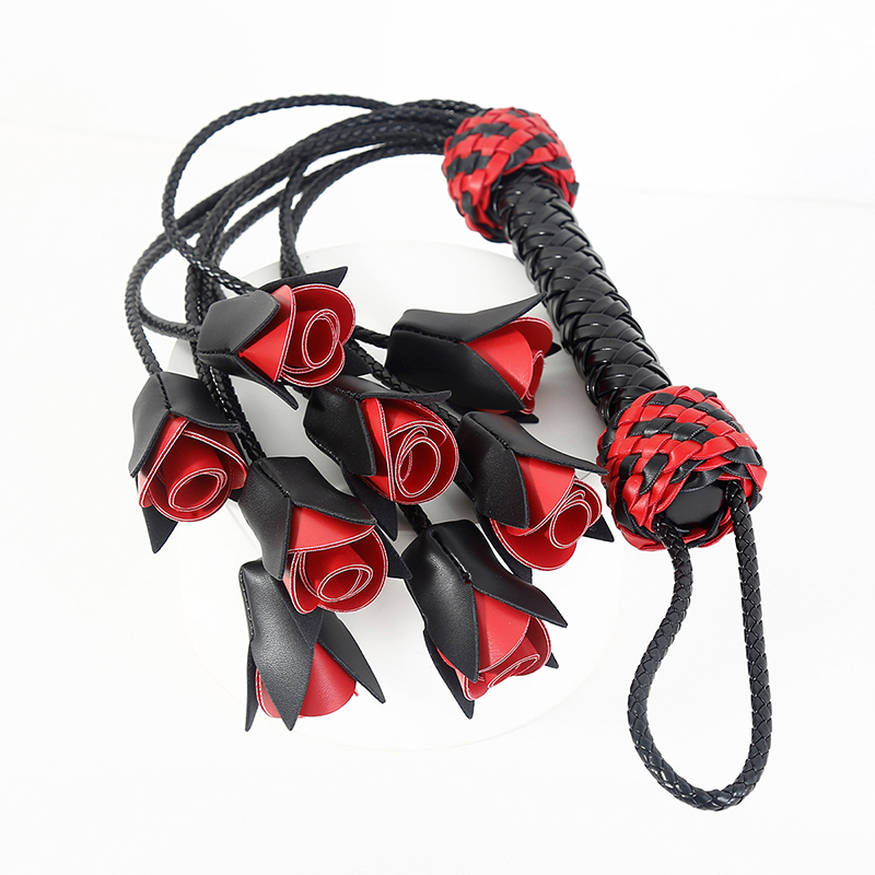 64.5cm Leather Handle Rose Top - Riding Crop Dressage reseña y precio