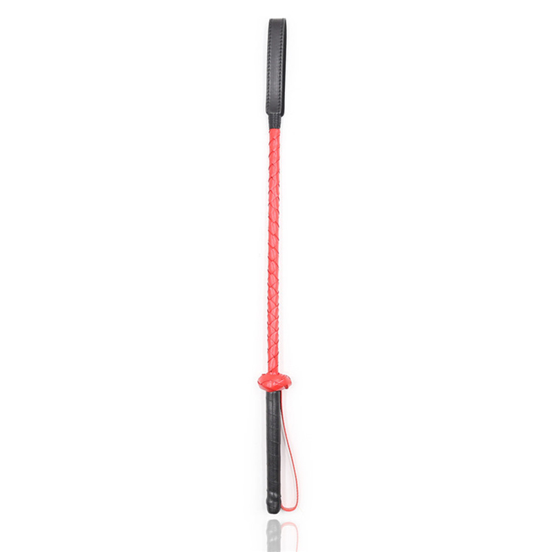 56cm Red and Black Leather Lon - Riding Crop Dressage reseña y precio
