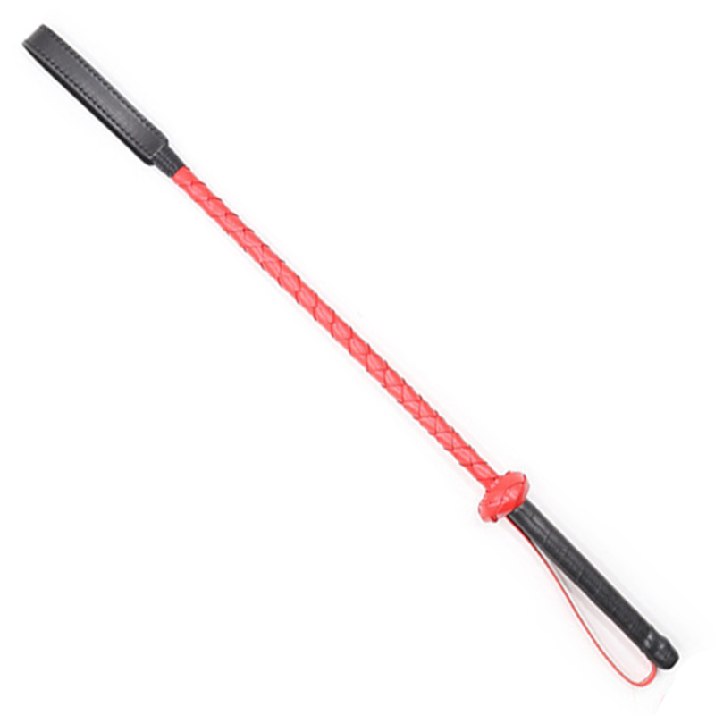 56cm Red and Black Leather Lon - Riding Crop Dressage reseña y precio