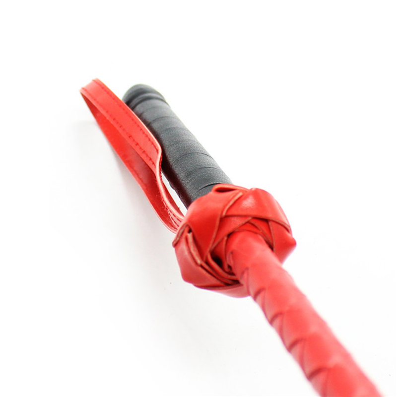 56cm Red and Black Leather Lon - Riding Crop Dressage reseña y precio
