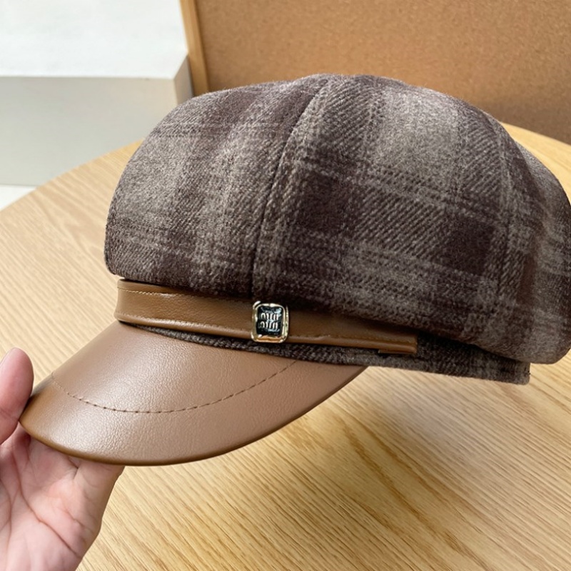 New PU Leather Patchwork Grid  - Outdoor Sport Hat reseña y precio