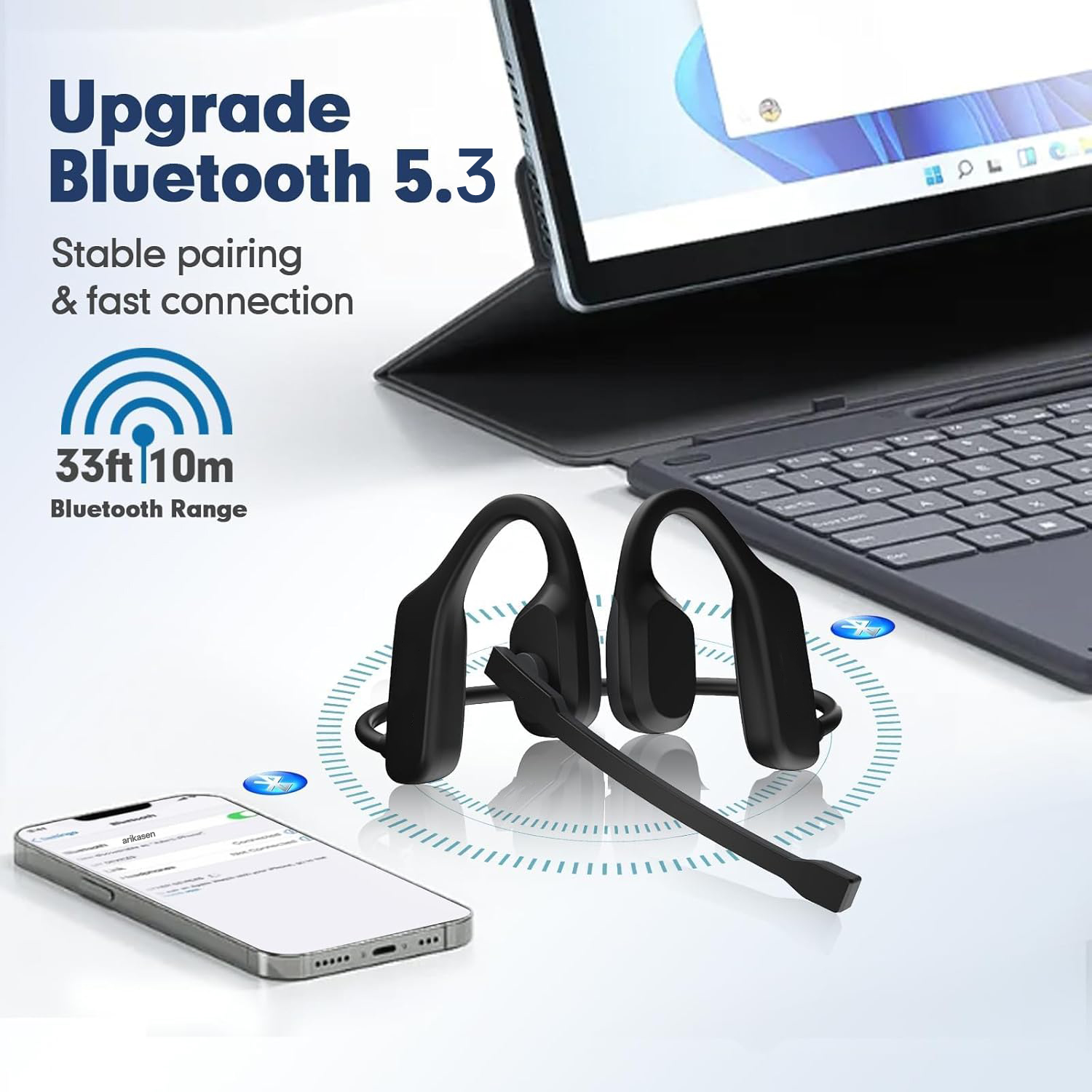 Open Ear Headphones with Mic,  - Outdoor Sport Centre reseña y precio