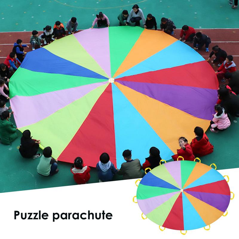 Rainbow Parachute For Kids Spo - Outdoor Sports Umbrella reseña y precio