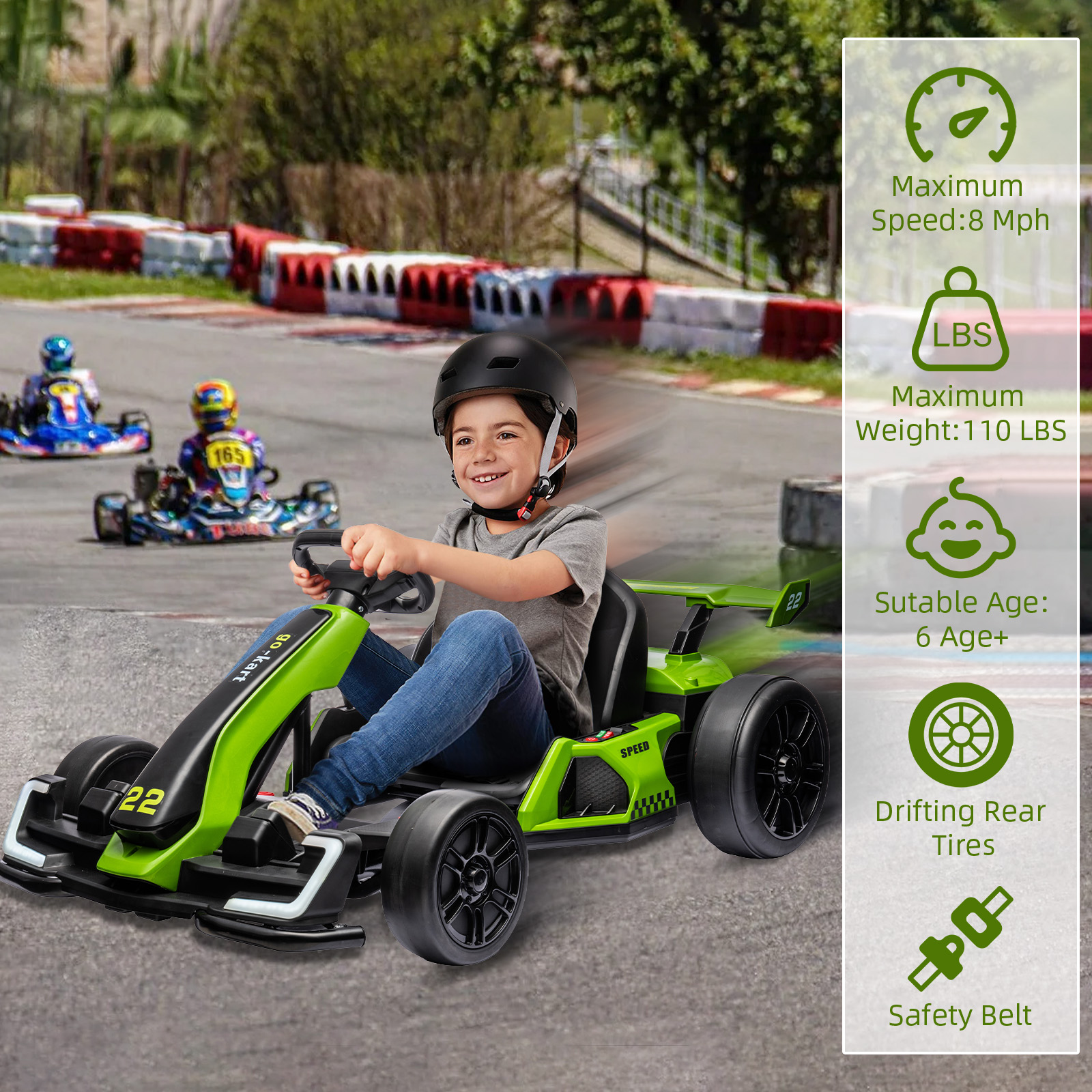 24V Kids Electric Go Kart with - Outdoor Sport For Kids reseña y precio
