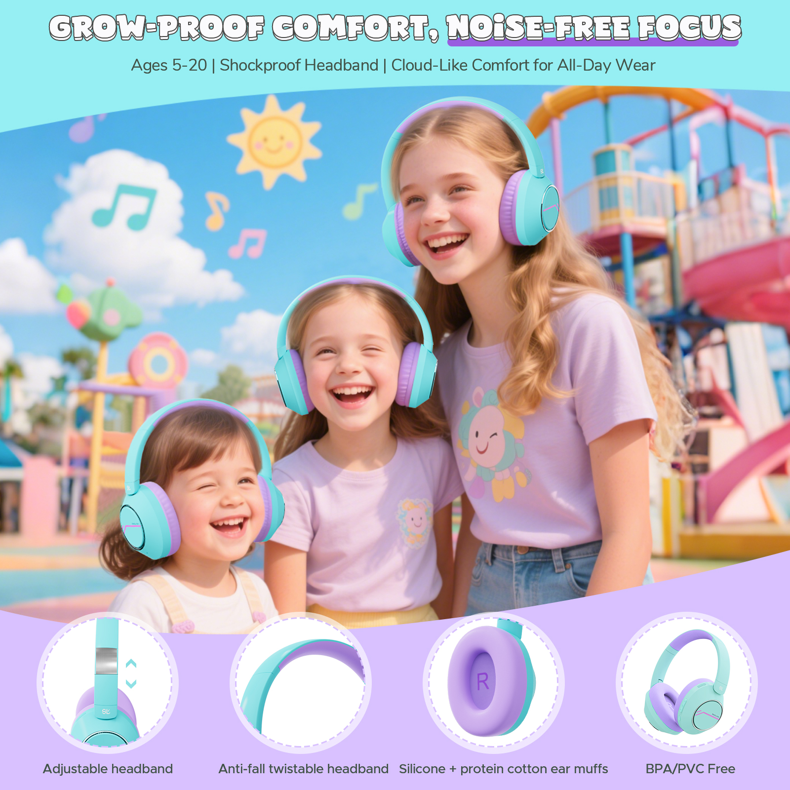 Nova1Pro Kids ANC Wireless Blu - Outdoor Sport Activities For Kids reseña y precio