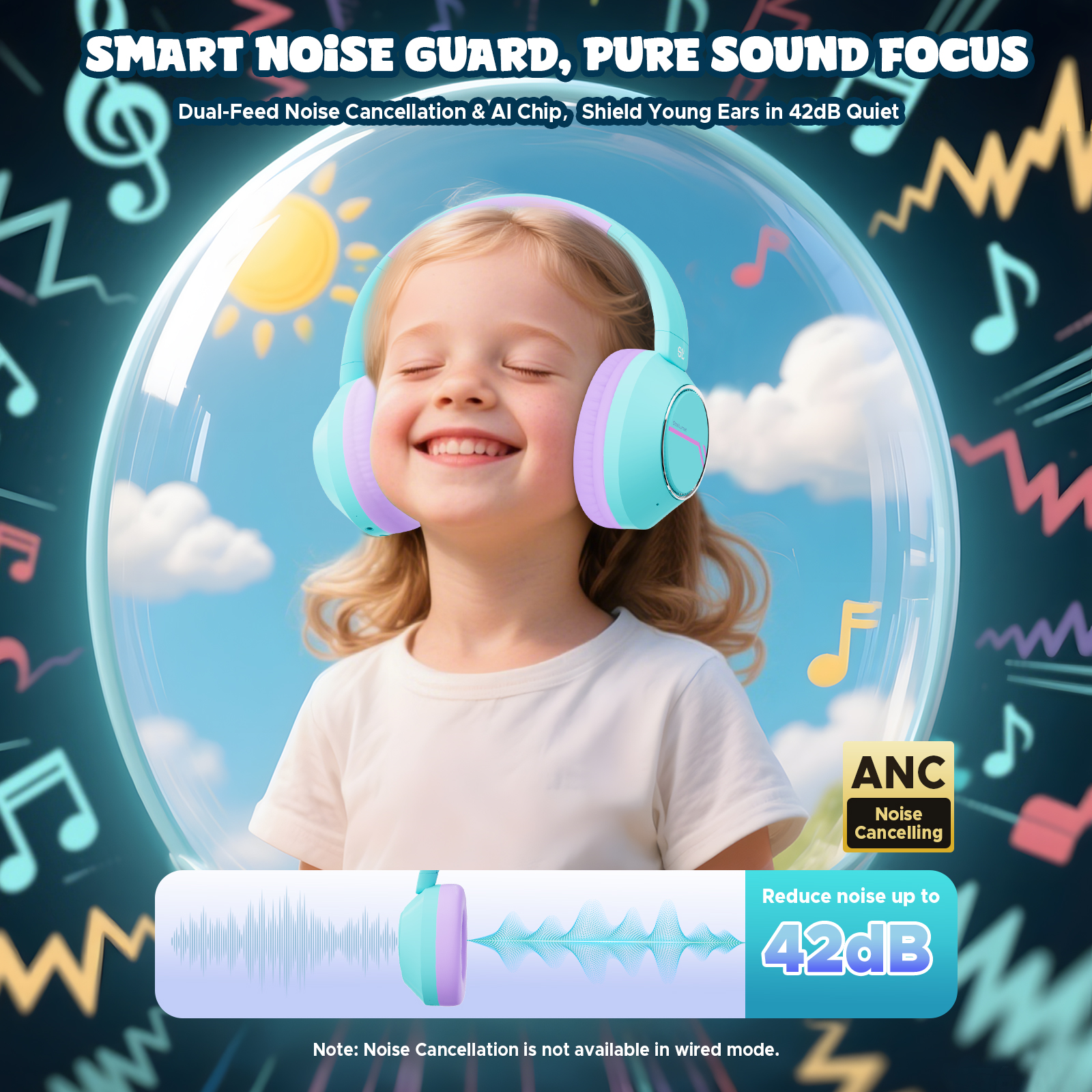 Nova1Pro Kids ANC Wireless Blu - Outdoor Sport Activities For Kids reseña y precio