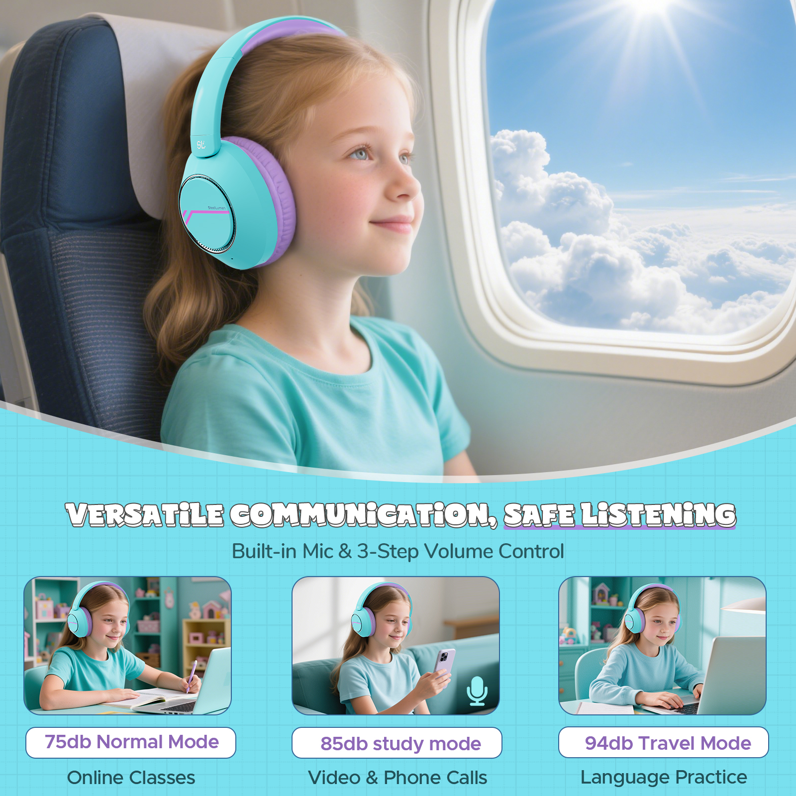 Nova1Pro Kids ANC Wireless Blu - Outdoor Sport Activities For Kids reseña y precio