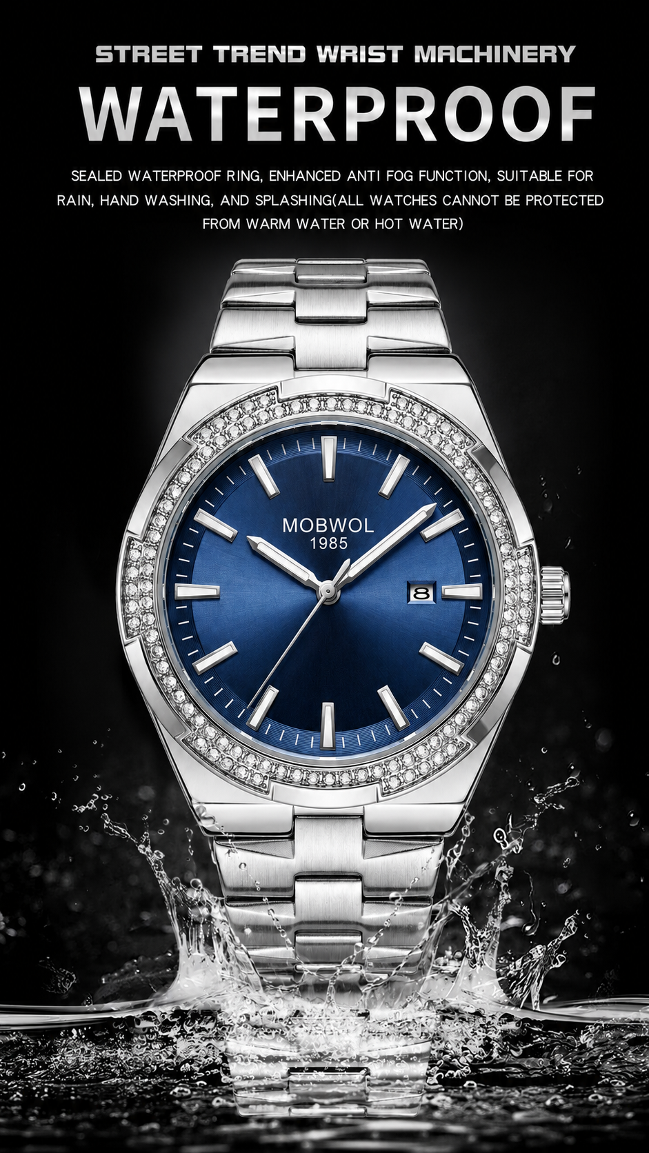MOBWOL Elegant Men Stainless S - Outdoor Sport Smart Watch reseña y precio