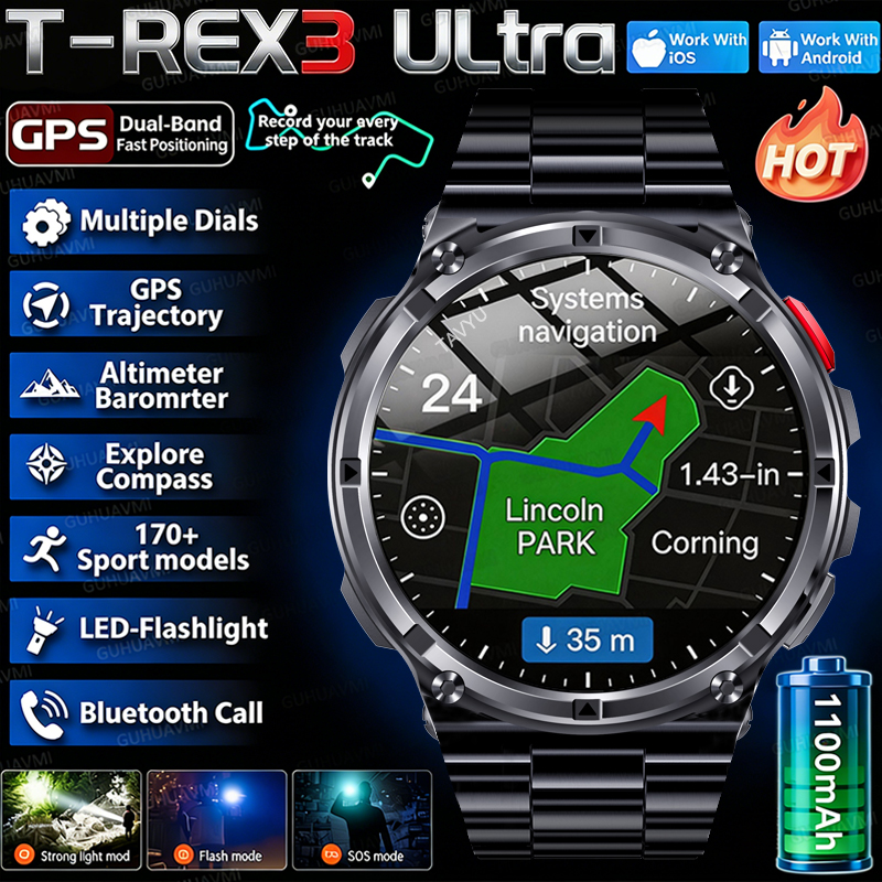 2026 New T-Rex3 Pro 1100mAh Ba - Outdoor Sport Smart Watch reseña y precio