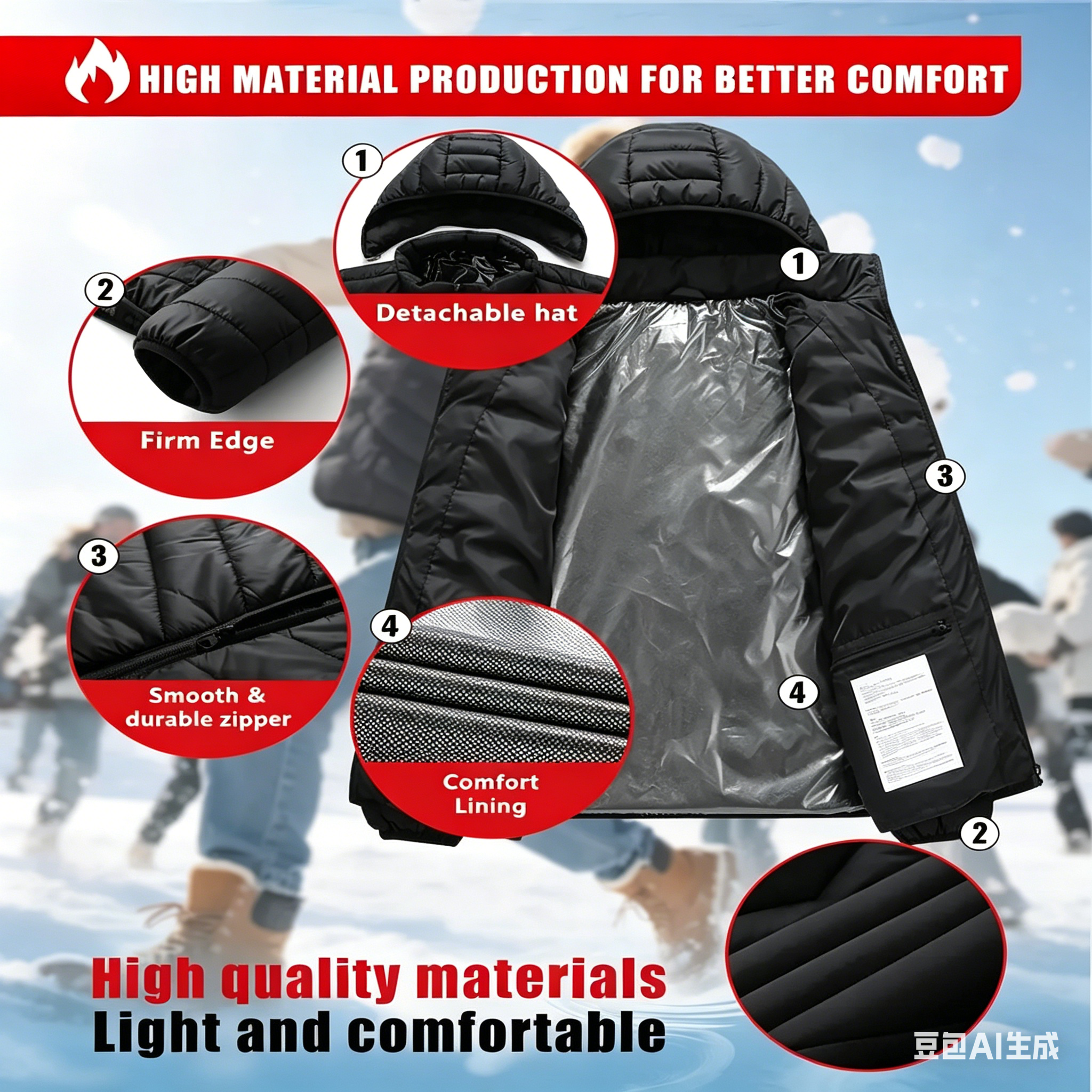 23 Areas Heating Jacket, Polye - Outdoor Sport Coat reseña y precio
