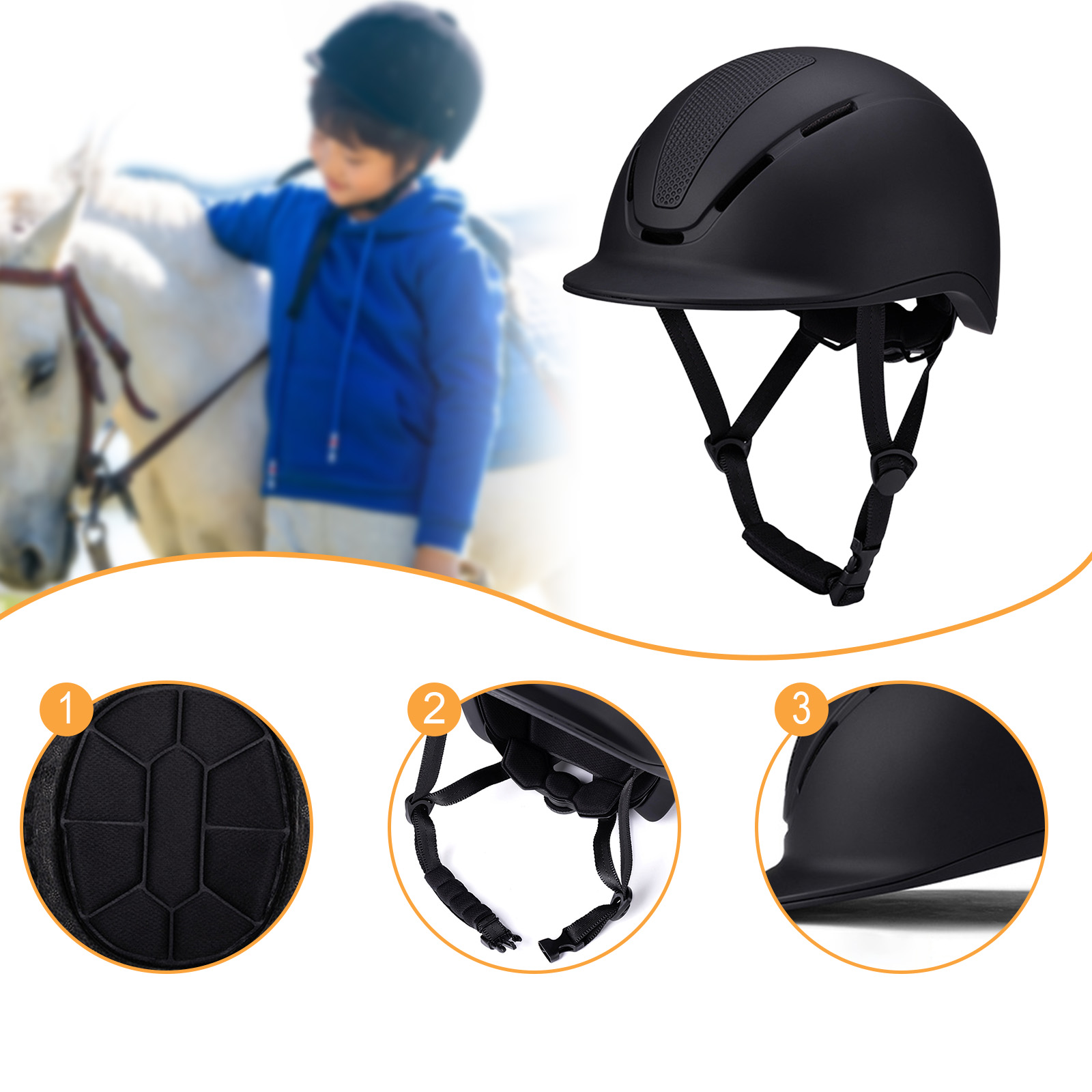 Adjustable Equestrian Helmet w - Equestrian Helmet reseña y precio